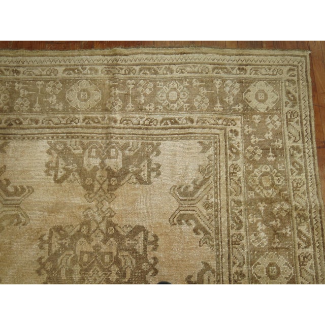 Antique Zabihi Collection Turkish Oushak Neutral color Rug - 9'9" x 12'2" For Sale In New York - Image 6 of 8