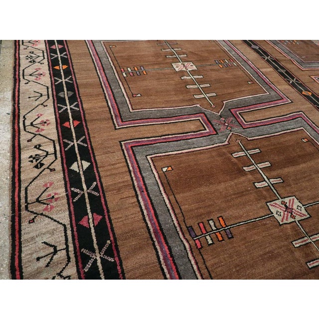 Tribal Galerie Shabab Collection Mid-20th Century Turkish Anatolian Tribal Large Carpet For Sale - Image 3 of 8