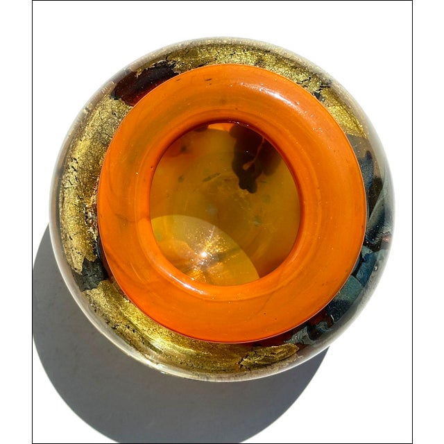 1988 Jean-Claude Novaro Studio Art Glass Dichroic Paperweight Vase For Sale - Image 4 of 7