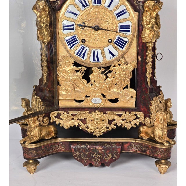Louis XIV Boulle and Gilt Bracket Clock For Sale - Image 10 of 16