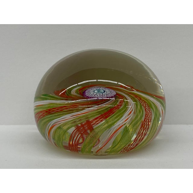 Vintage Perthshire Art Glass Paperweight - Swirl Pinwheel With Complex Millefiori - Crieff, Scotland For Sale In Detroit - Image 6 of 7