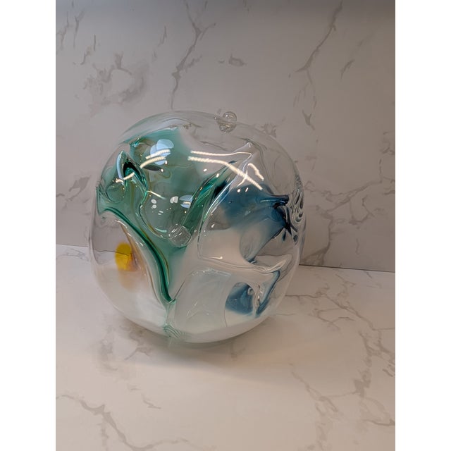 Peter Bramhall Handblown Studio Art Glass Sculpture, Signed & Dated 1972 For Sale - Image 4 of 8