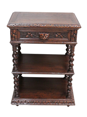 Small Oak Shelf in Louis XIII Style, 1900s