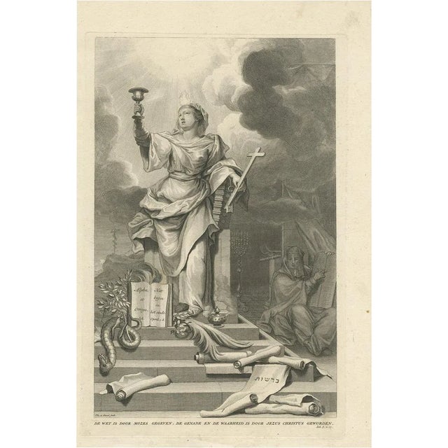 Calmet, Stating That Law Is Given by Moses, Mercy and Truth by Jesus, 1725, Print For Sale