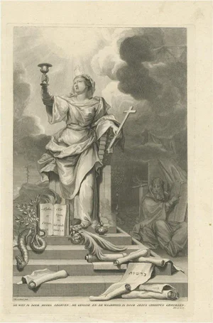 Calmet, Stating That Law Is Given by Moses, Mercy and Truth by Jesus, 1725, Print