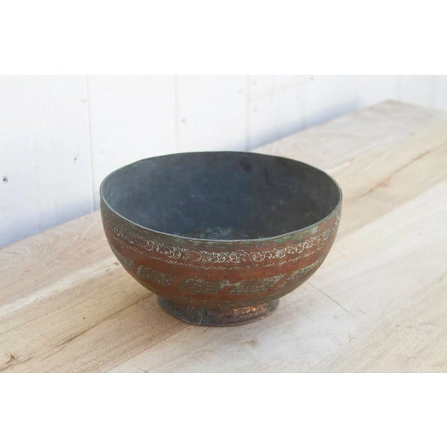 19th Century Indian Copper Bowl For Sale - Image 4 of 10