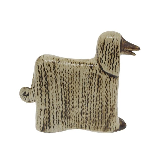 Mid-Century Modern Mid 20th Century Afghan Dog Figurine by Lisa Larson for Gustavsberg, Sweden. For Sale - Image 3 of 4