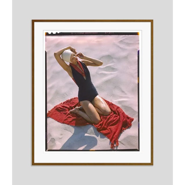 Girl On The Beach 1947 by Toni Frissell Beachwear fashion shoot, 1947. (Toni Frissell) Antoinette Frissell Bacon (March...