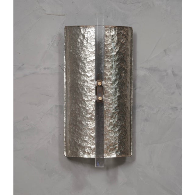 Murano Silver Art Glass Wall Light, 2000 For Sale - Image 11 of 11