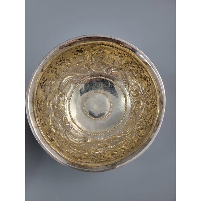 Burmese High-Grade Silver Floral Bowls, Mandalay, 1900, Set of 2 For Sale - Image 16 of 17