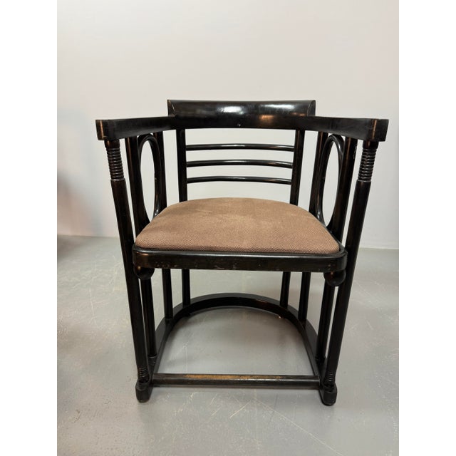 Black Mid-Century Fledermaus Bauhaus Armchairs by Josef Hoffmann for Thonet, Austria, 1920s, Set of 4 For Sale - Image 8 of 18