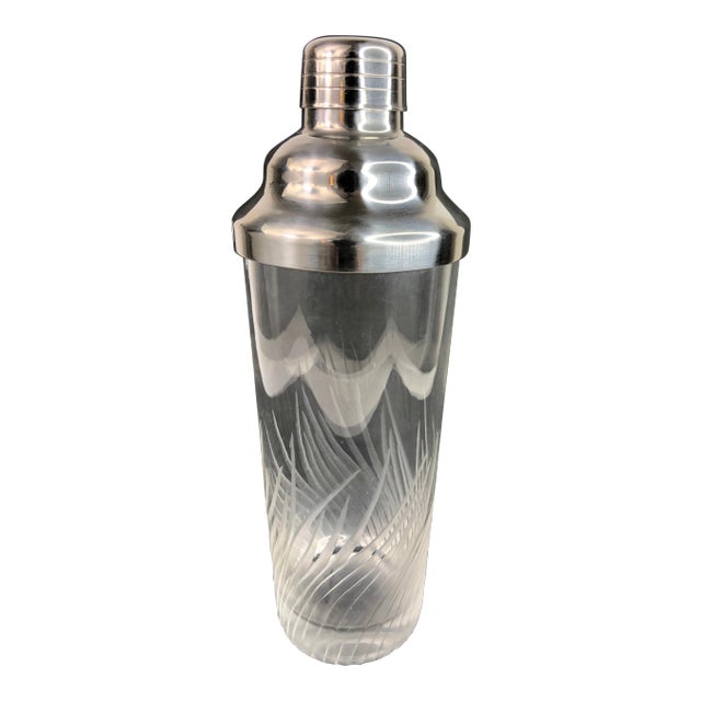 Vintage Tall Art Deco Cocktail Shaker For Sale