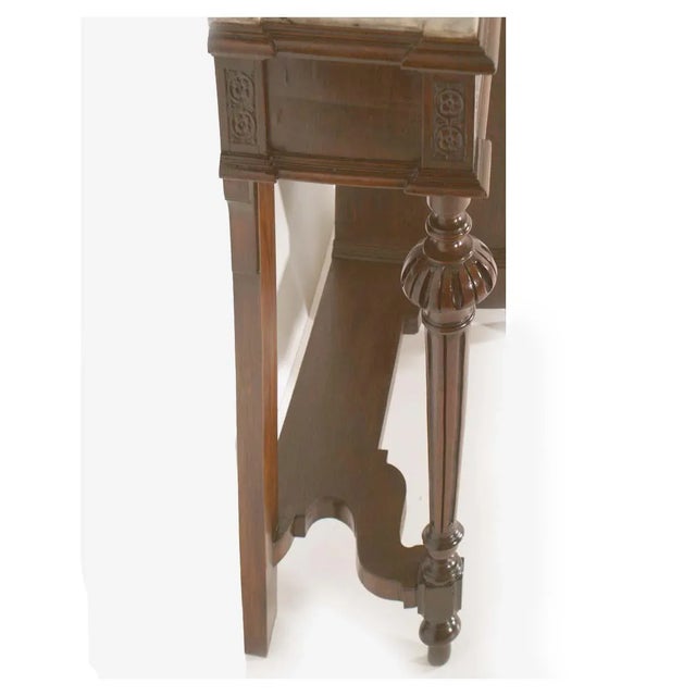 Wood 19th Century Art Nouveau Venetian Console & Mirror from Testolini e Salviati For Sale - Image 7 of 9