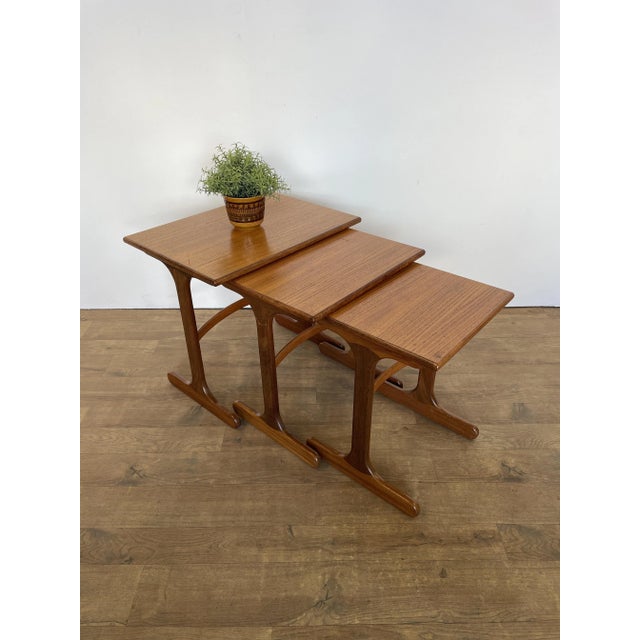 Brown Mid-Century Modern Teak Nesting Tables from G-Plan, 1960s, Set of 3 For Sale - Image 8 of 8