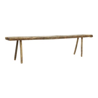 Made to Order French Farmhouse Reclaimed Wood Console Bucket Table - 110 In. For Sale