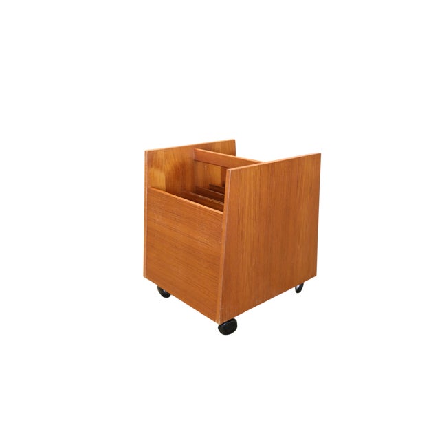Bruksbo LP Stand or Magazine Rack in Teak by Rolf Hesland for Bruksbo, Norway, 1960s For Sale - Image 4 of 12