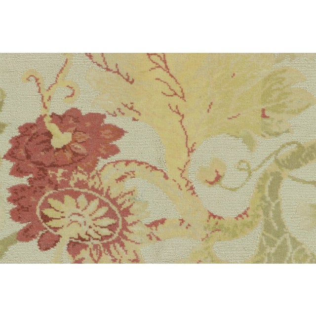 Rug & Kilim Rug & Kilim’s Contemporary Floral Relief Rug in Cream and Gold Tones For Sale - Image 4 of 7