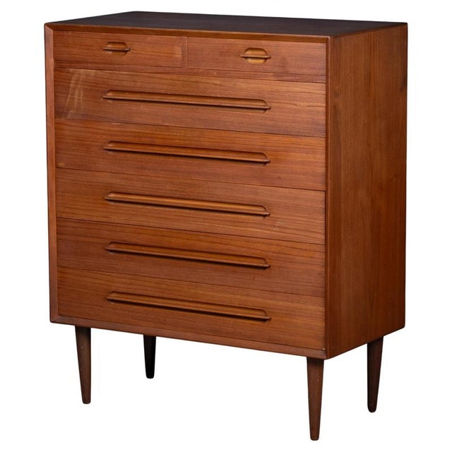 Teak 7-Drawer Chest attributed to Ejvind A. Johansson, 1960s For Sale - Image 14 of 14