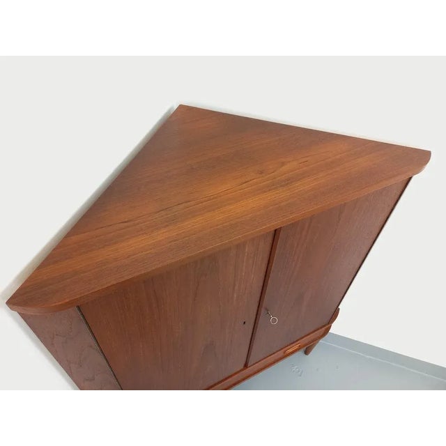 Vintage Scandinavian Teak Corner Storage Unit, 1960s For Sale - Image 9 of 11