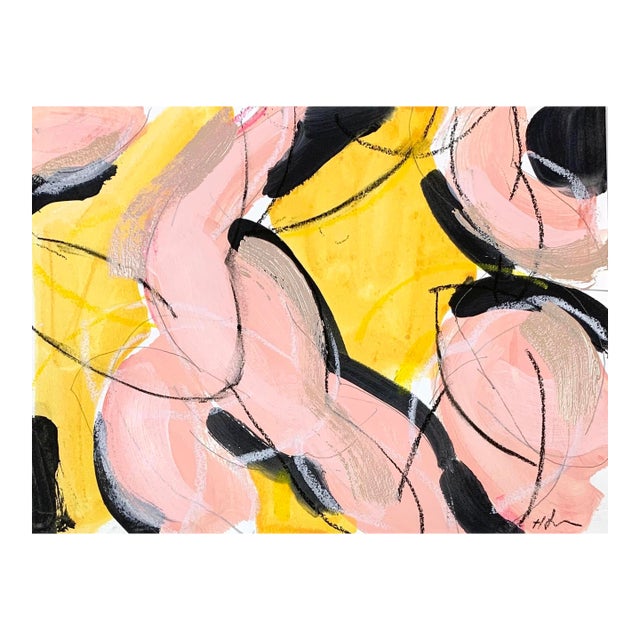 Figurative Dance Ii, Sketch, Acrylic and Charcoal on Paper. 12 X 9 Inches For Sale