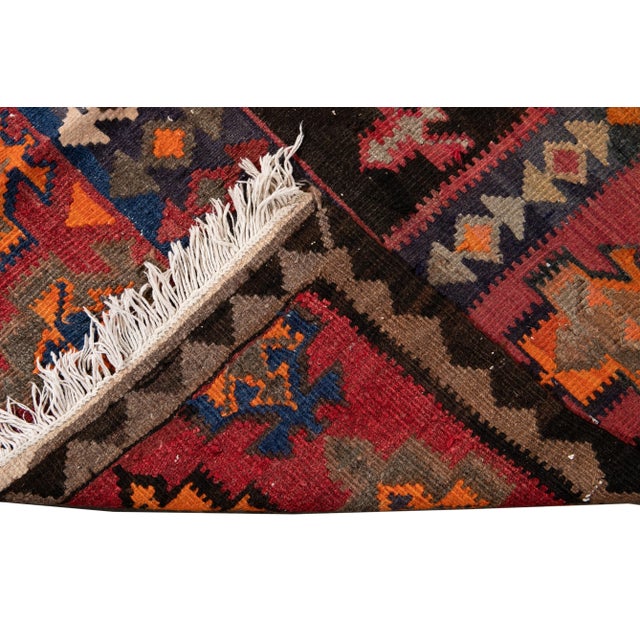 Mid-20th Century Vintage Kilim Rug 4' 10" X 11' 4'' For Sale - Image 4 of 13