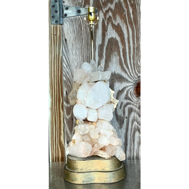 Mid 20th Century Vintage Boho Carole Stupell Crystals Lamp For Sale - Image 5 of 7