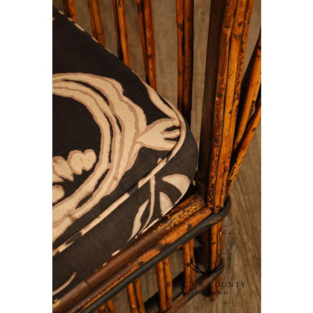 Arts & Crafts Antique Split Reed Rattan Sofa For Sale - Image 3 of 18