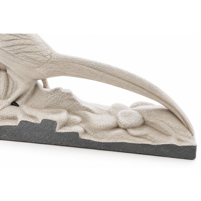 Ceramic Art Deco Ceramic Two Pheasants from Manufacture De Sainte-Radegonde, France, 1930 For Sale - Image 7 of 12
