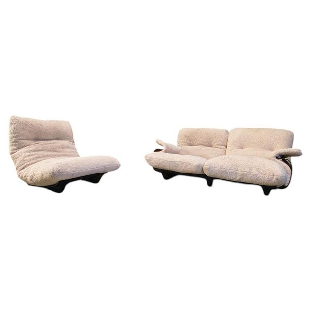 Marsala Sofa and Lounge Chair by Michel Ducaroy for Ligne Roset, 1970s, Set of 2 For Sale - Image 10 of 10