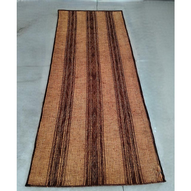 Vintage Tuareg Rug in Rush and Leather, 1990s For Sale - Image 3 of 9