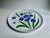 Vintage hand painted glazed White Pottery Platter with Blue Bachelor Buttons & Green Leaves. Featuring a lipped circular...