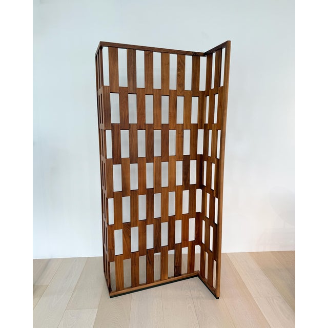 Modern Porada Hilton Walnut Screen For Sale - Image 3 of 4