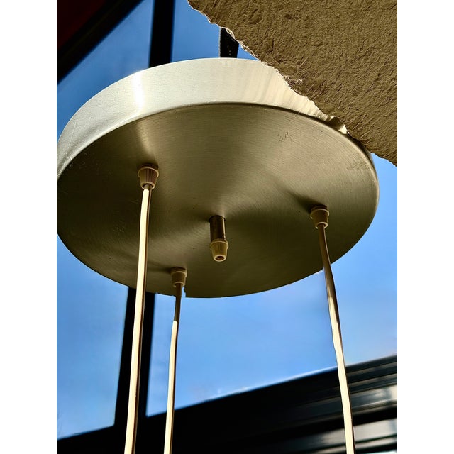 Silver Minimalist Blown Glass Pendant Light from Peill & Putzler, Germany, 1970s For Sale - Image 8 of 10