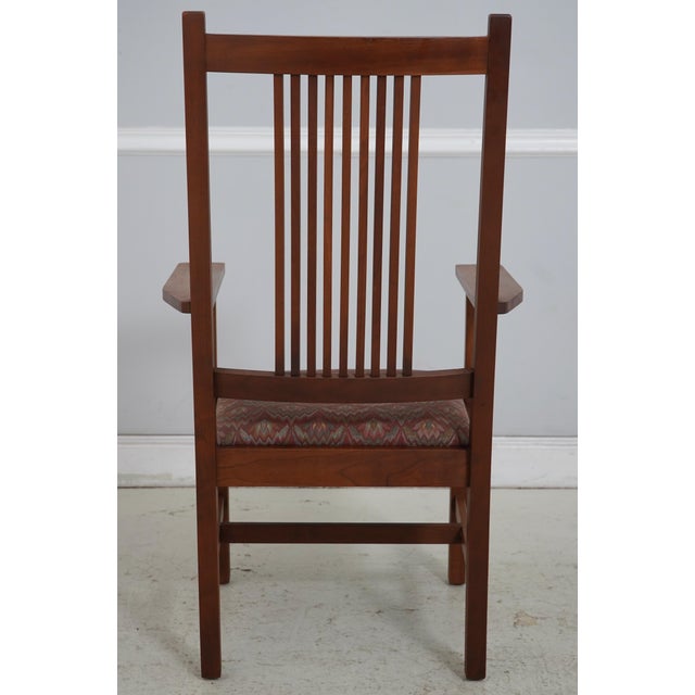Stickley Set of 6 Stickley Mission Cherry Dining Chairs For Sale - Image 4 of 18