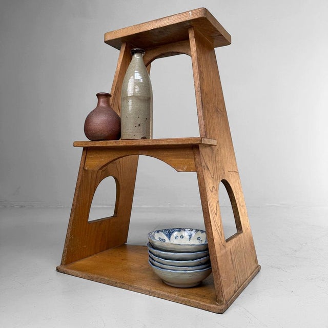 Mid-Century Modern Vintage Japanese Wooden Fumidai Step Stool, 1950-1960 For Sale - Image 3 of 10