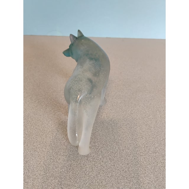 1980s 1980s Daum Attributed Pate De Verre Wolf Sculpture For Sale - Image 5 of 8