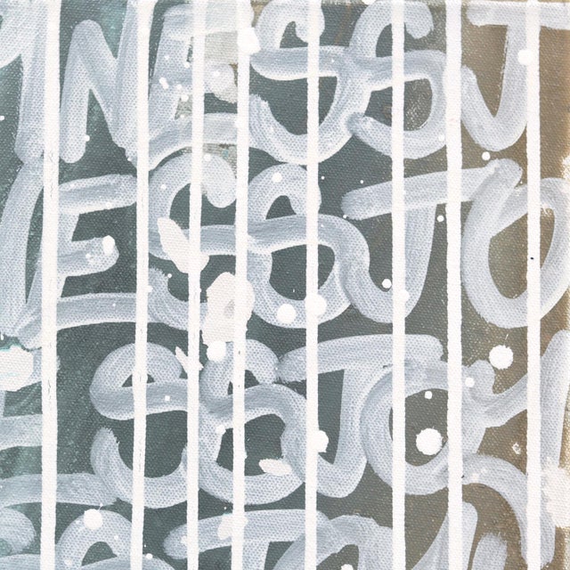 2020s Joyful Love - Cool Tone Mixed Media Street Graffiti Inspired Artwork Original Artwork by Amber Goldhammer For Sale - Image 5 of 9