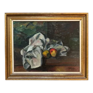 "Still Life With Apples" by Karl Dillinger(German,1882-1941) C.1915