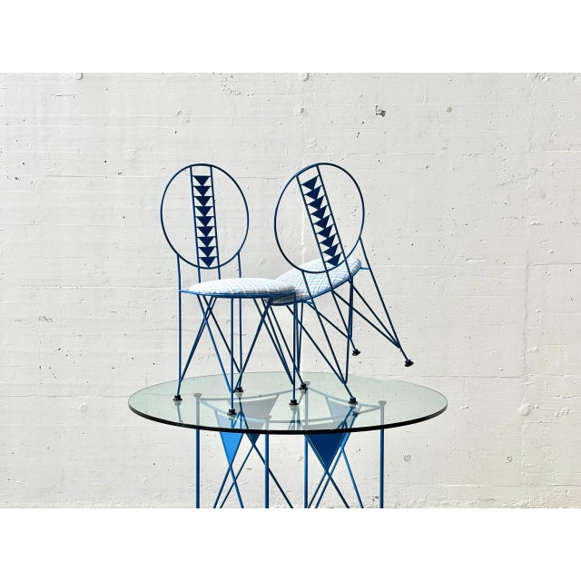 Metal Dining Set by Frank Lloyd Wright for Cassina, 1980s, Set of 3 For Sale - Image 7 of 18