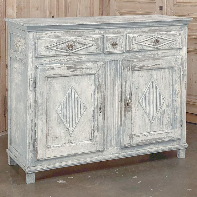 18th Century Swedish Gustavian Period Painted Buffet For Sale - Image 4 of 18