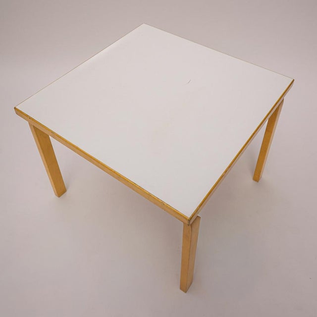 Mid-Century Modern White Laminate Coffee Table attributed to Alvar Aalto for Artek, 1960s For Sale - Image 3 of 5