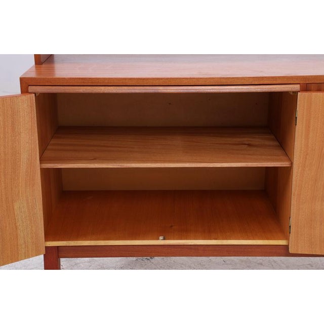 Mid-Century Teak Bookshelf with Drawers and Hutch For Sale - Image 11 of 18