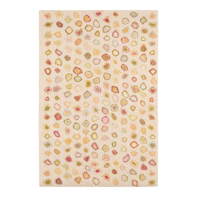 Dash & Albert by Annie Selke Cat's Paw Pastel Micro Hooked Wool Rug, 7' 6" x 9' 6" For Sale