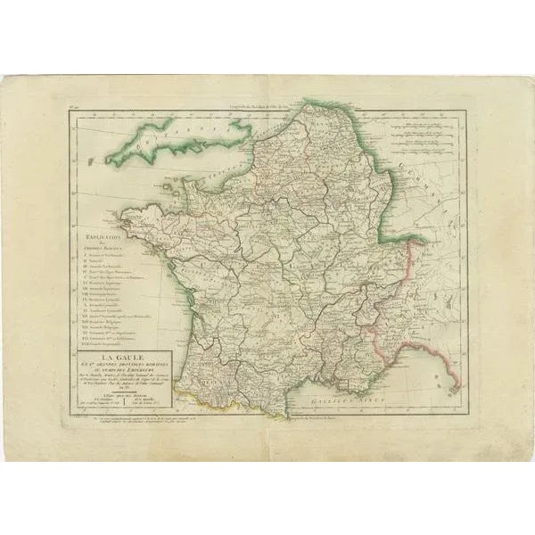 Antique Map **Title:** La Gaule et Ses Grandes Dignités Romaines au Temps des Empereurs **Publication Details:** - **Atlas...