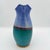 Coastal Vintage Studio Pottery Pitcher — Turquoise & Periwinkle Glaze, Hand-Thrown, 9.25” Tall For Sale - Image 3 of 8