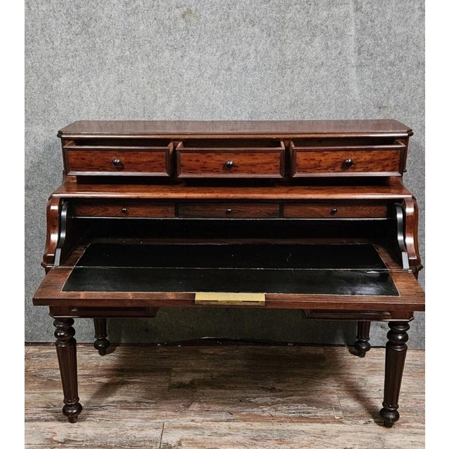 Antique Louis-Philippe Roll-Top Desk, 1800s For Sale - Image 4 of 8