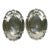 Early 20th C Antique English Art Deco Fan Motif Oval Silverplate Serving Bowls - A Pair For Sale