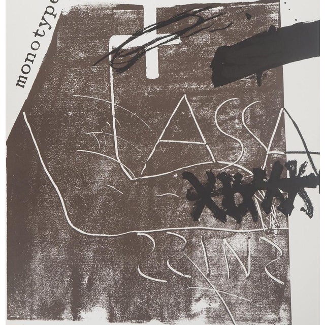 Antoni TAPIES (1923-2012) Monotypes Original color lithograph poster On poster paper, 50 x 74 cm (approx. 20 x 29 inches)...