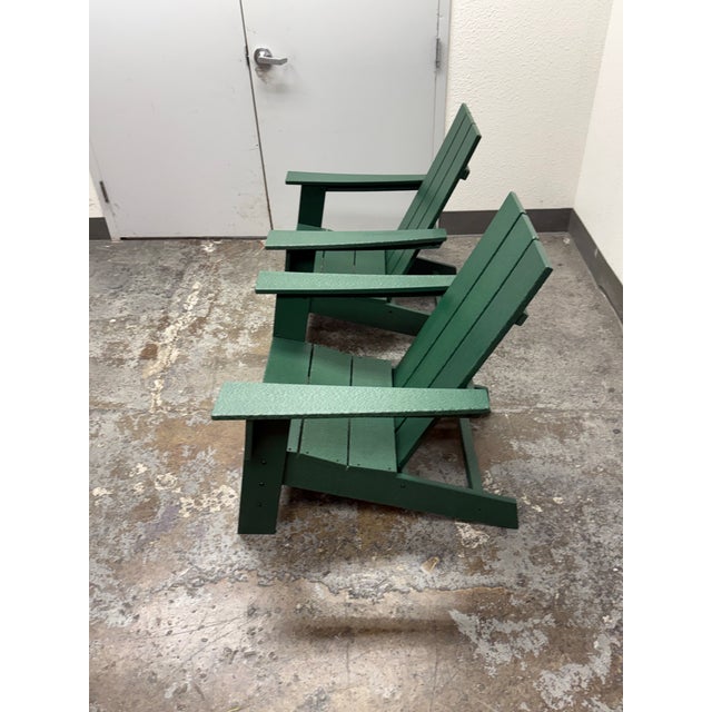 Polywood Modern Adirondack Chairs, Pair For Sale In San Francisco - Image 6 of 12