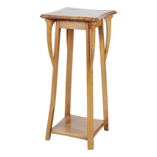 Antique Art Nouveau Walnut Fern Stand / Pedestal Table, Circa 1900–1915 For Sale